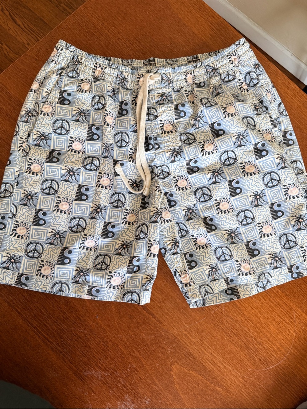 Vans Range Elastic Peace Yin Yang Print Shorts Men’s M VN0A5FKDCZK